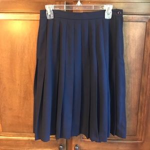 Navy Blue Pleated Skirt Size 10